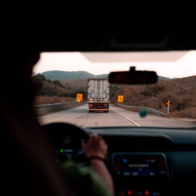 Semi truck on the road